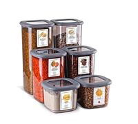 My Happy Home 6 Pcs Square BPA-Free Plastic Food Storage Container, Impact-Resistant, Dishwasher Safe, Stackable | 500ml, 1200ml, 1750ml