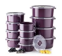 My Happy Home Plastic Food Storage Containers 12 Pcs with Lids, Twist Lock on Lid Ideal for Microwave/Freezer, Leakproof, Stackable, Airtight, Snacks, Takeout, Meal Prep