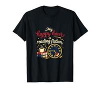 My Happy Hour is Reading Fiction Book Lover Design T-Shirt