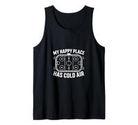 My Happy Place Has Cold Air Ice Hockey Rink Fan Tank Top