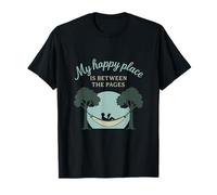 My Happy Place Is Between Pages Bookworm Graphic T-Shirt