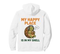My Happy Place Is My Shell Reading Book Box Turtle Introvert Pullover Hoodie