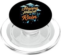 My Happy Place is the Rain - Rainy Day Lover PopSockets PopGrip for MagSafe