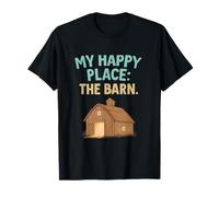 My Happy Place The Barn Equestrian Horse Lover Design T-Shirt