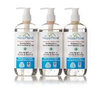 My Happy Planet 70% Alcohol Gel with Added Moisturiser to Protect and Care for the Hands, 100% Recycled Prevented Ocean Plastic Bottles, 3 x 500 ml