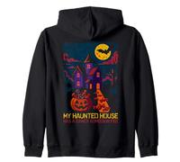 My Haunted House Halloween Spooky Haunted Season Celebration Zip Hoodie