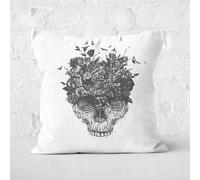 My Head Is A Jungle Black And White Cushion Square Cushion - 50x50cm - Soft Touch