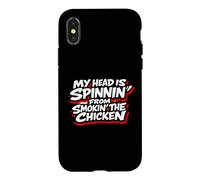 My Head Is Spinning From Smoking The Chicken Funny Weed Case for iPhone X/XS