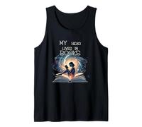 My head lives in books - Cute reading and literature lovers Tank Top