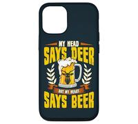My Head Says Deer My Heart Says Beer Funny Hunter Hunting Case for iPhone 12/12 Pro