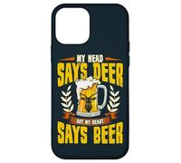 My Head Says Deer My Heart Says Beer Funny Hunter Hunting Case for iPhone 12 mini