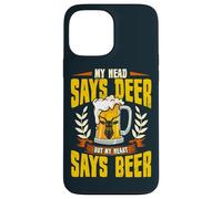 My Head Says Deer My Heart Says Beer Funny Hunter Hunting Case for iPhone 13 Pro Max