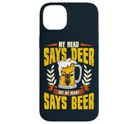 My Head Says Deer My Heart Says Beer Funny Hunter Hunting Case for iPhone 14 Plus