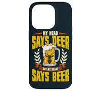 My Head Says Deer My Heart Says Beer Funny Hunter Hunting Case for iPhone 14 Pro