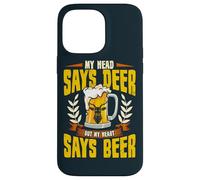 My Head Says Deer My Heart Says Beer Funny Hunter Hunting Case for iPhone 14 Pro Max