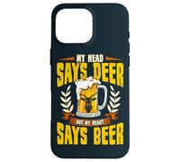 My Head Says Deer My Heart Says Beer Funny Hunter Hunting Case for iPhone 16 Pro Max