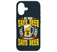 My Head Says Deer My Heart Says Beer Funny Hunter Hunting Case for iPhone 17