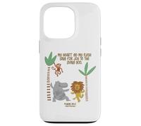 My Heart and My Flesh Sing Bible Scripture Jungle Animals Case for iPhone 13 Pro