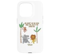 My Heart and My Flesh Sing Bible Scripture Jungle Animals Case for iPhone 15 Pro