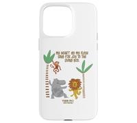 My Heart and My Flesh Sing Bible Scripture Jungle Animals Case for iPhone 15 Pro Max