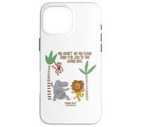 My Heart and My Flesh Sing Bible Scripture Jungle Animals Case for iPhone 16 Pro Max