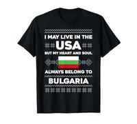 My Heart and Soul Bulgaria Flag Quote Christmas T-Shirt