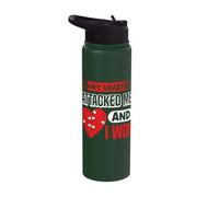 My Heart Attacked me and I Won - Heart Attack Survivor Stainless Steel Insulated Water Bottle