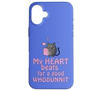 My Heart Beats For A Good Whodunnit Funny Cat Mystery Case for iPhone 16 Plus