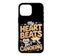 My Heart Beats for Canoeing Case for iPhone 16 Pro Max