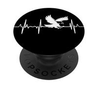 My Heart Beats For Falconry Falconer Heartbeat PopSockets Adhesive PopGrip