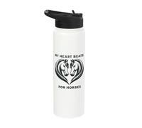 My Heart Beats for Horses Stainless Steel Insulated Water Bottle
