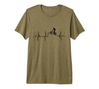 My Heart Beats for Mountain Biking Bike Cyclist Heart Rate Premium T-Shirt