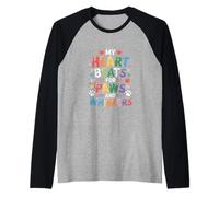 My Heart Beats for Paws and Whiskers Cats Dogs Raglan Baseball Tee