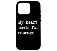 My heart beats for sausage Funny Sausages Minimalist Case for iPhone 16 Pro