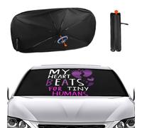 My Heart Beats For Tiny Humans Car Sunshade UV Protection