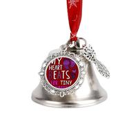 My Heart Beats For Tiny Humans Christmas Bell Hanging Ornamen Decorative Holiday Pendant for Xmas Tree Home Door