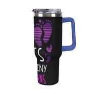 My Heart Beats for Tiny Humans Insulated Tumbler with Lid Handle Coffee Mug Stainless Steel Water Bottle for Car Travel Office