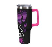 My Heart Beats for Tiny Humans Insulated Tumbler with Lid Handle Coffee Mug Stainless Steel Water Bottle for Car Travel Office