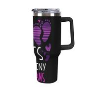 My Heart Beats for Tiny Humans Insulated Tumbler with Lid Handle Coffee Mug Stainless Steel Water Bottle for Car Travel Office