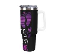 My Heart Beats for Tiny Humans Insulated Tumbler with Lid Handle Coffee Mug Stainless Steel Water Bottle for Car Travel Office