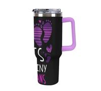 My Heart Beats for Tiny Humans Insulated Tumbler with Lid Handle Coffee Mug Stainless Steel Water Bottle for Car Travel Office
