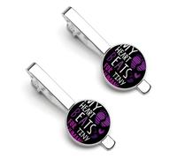 My Heart Beats For Tiny Humans Men's Tie Clips Necktie Bar Pinch Clip Set of 2 Formal Business Wedding Accessories