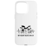 My Heart Beats In 4/4 Drummer Drum Kit Rhythm Case for iPhone 15 Pro Max
