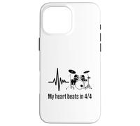 My Heart Beats In 4/4 Drummer Drum Kit Rhythm Case for iPhone 16 Pro Max