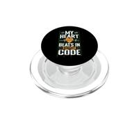 My Heart Beats in Binary Code PopSockets PopGrip for MagSafe