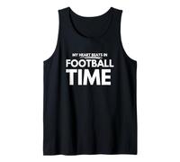 My heart beats in football time Tank Top
