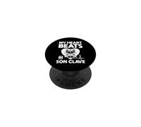 My Heart Beats In Son Clave Conga Heartbeat Heartline Congas PopSockets Adhesive PopGrip
