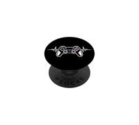 My Heart Beats Like A True Gamer With A Controller PopSockets Adhesive PopGrip