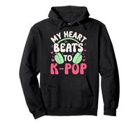 My Heart Beats To K-Pop Enthusiast Korean Pop Music Pullover Hoodie