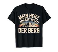 My Heart Beats to the Mountains Rhythm Nature Design T-Shirt